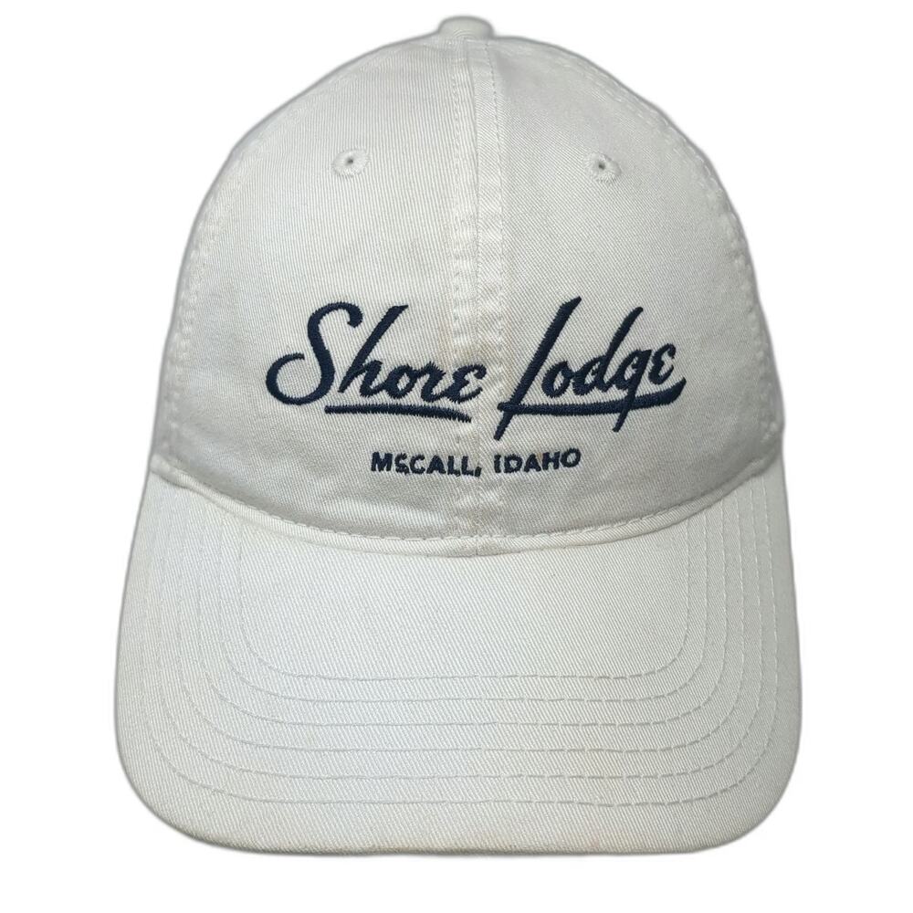 Legacy Baseball Cap White One Size Shore Lodge McCall Idaho Cotton Slideback Hat